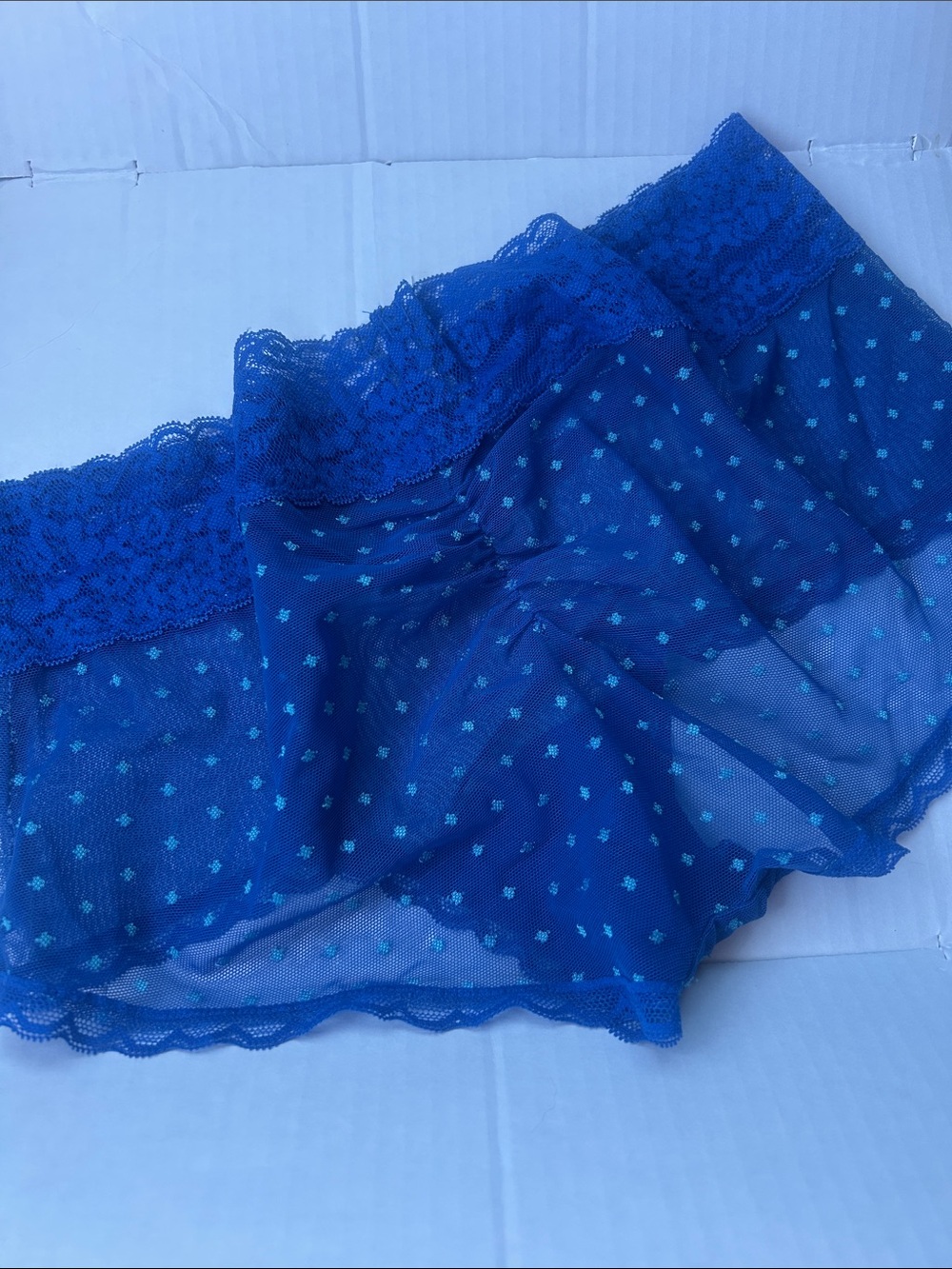 aerie Royal Blue Lace Boyshort Panty L